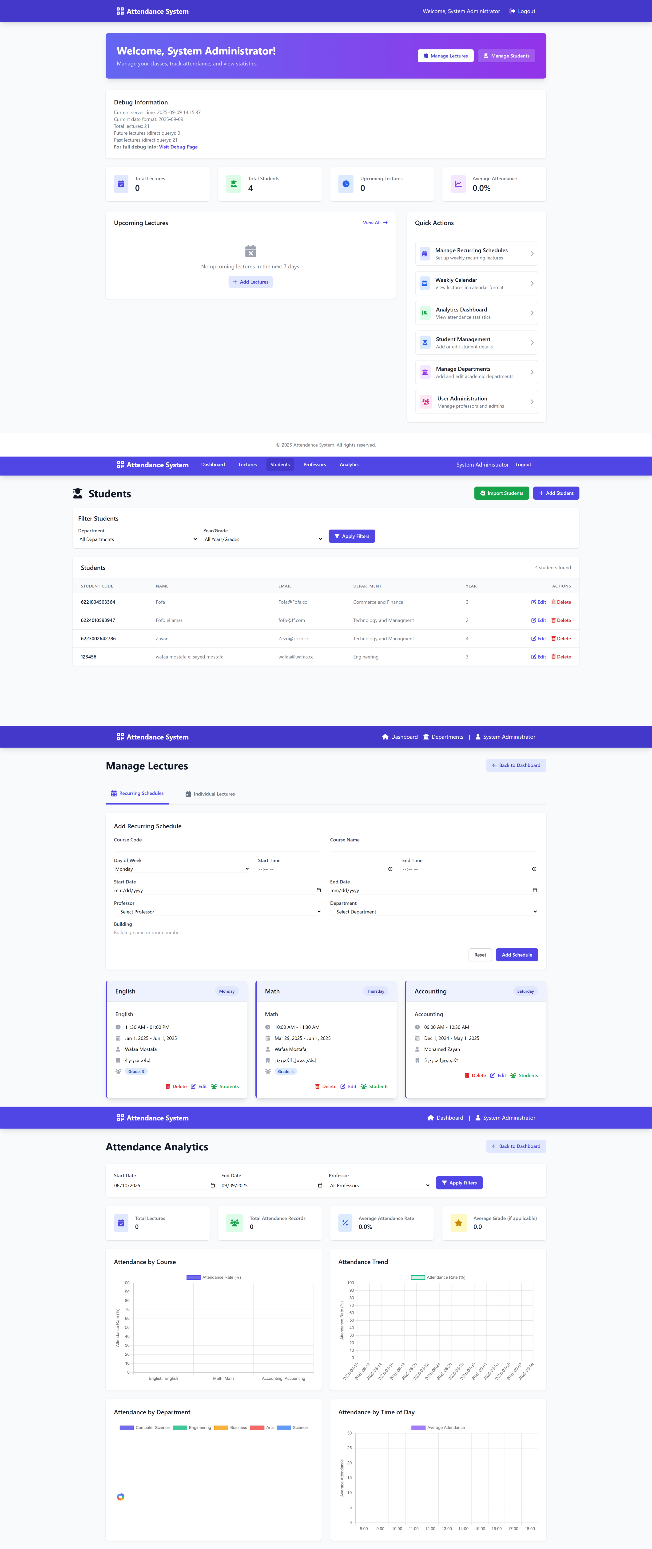 QR Code Attendance System